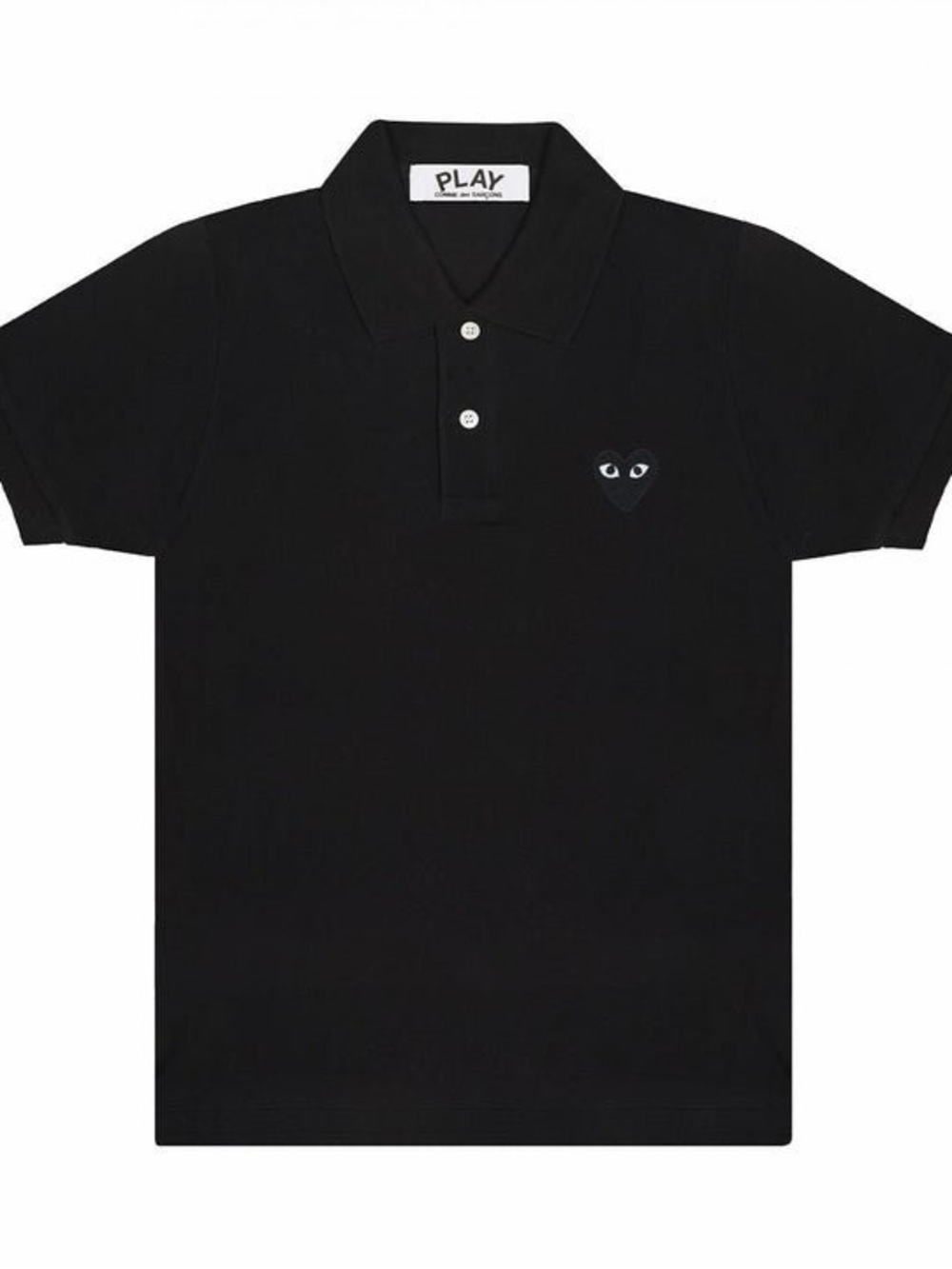 Comme des Garçons Play Black Polo with Heart Patch